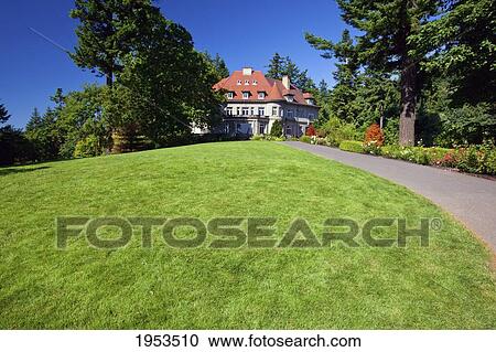 Stock Image - Pittock Mansion; Portland Oregon United States Of America. Fotosearch