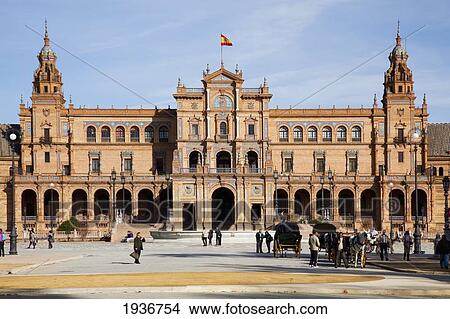 Picture - Placa De Espana; Sevilla Andalusia Spain. Fotosearch