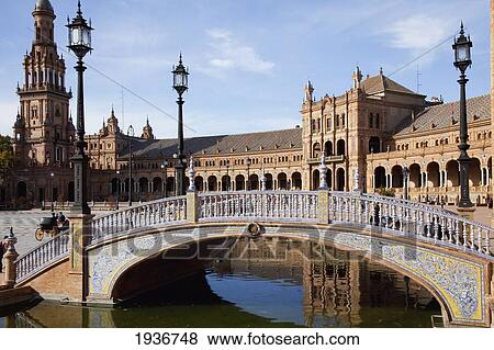 Stock Photo - Placa De Espana; Sevilla Andalusia Spain. Fotosearch
