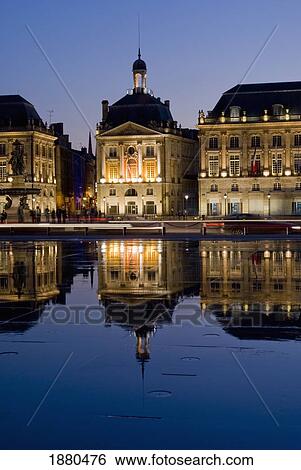 Place De La Bourse At Dusk View Large Photo Image Stock Photograph - Place De La Bourse At Dusk. Fotosearch