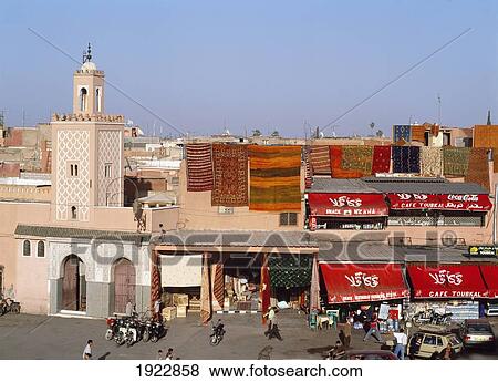 Place Djemaa El Fna. View Large Photo Image Stock Photo - Place Djemaa El Fna.. Fotosearch
