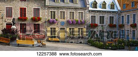 Stock Photo - Place Royale; Quebec City, Quebec, Canada. Fotosearch