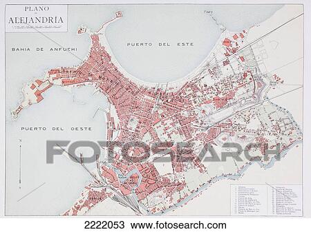 Plan Of Alexandria, Egypt At The Turn Of The 20Th Century. Map Is Edited In Spanish Language. From Enciclopedia Ilustrada Segu View Large Photo Image Stock Image - Plan Of Alexandria, Egypt At The Turn Of The 20Th Century. Map Is Edited In Spanish Language. From Enciclopedia Ilustrada Segu. Fotosearch