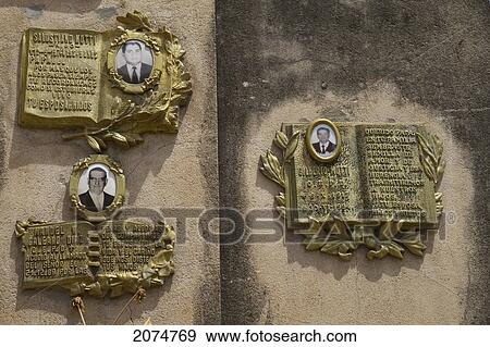Plaques On A Mausoleum In Cementerio De La Recoleta, Asuncion, Paraguay View Large Photo Image Stock Photo - Plaques On A Mausoleum In Cementerio De La Recoleta, Asuncion, Paraguay. Fotosearch