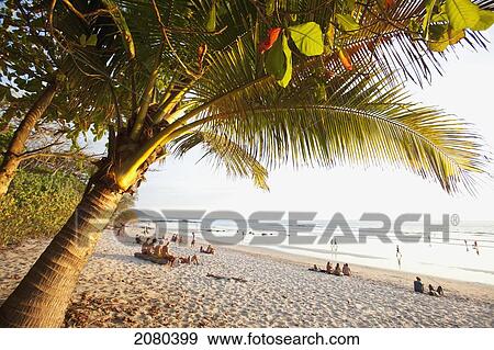 Stock Photo - Playa Santa Teresa (Santa Teresa Beach) In Santa Teresa And Mal Pais (Malpais) On The Nicoya Peninsula; Puntarenas Province, Costa Rica. Fotosearch