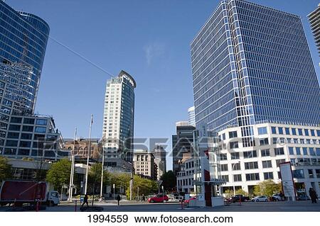 Plaza Between Canada Place And The Vancouver Convention Centre, Vancouver, British Columbia, Canada View Large Photo Image Stock Photo - Plaza Between Canada Place And The Vancouver Convention Centre, Vancouver, British Columbia, Canada. Fotosearch
