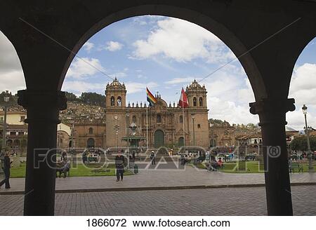 Plaza De Armas, Cusco, Peru View Large Photo Image Stock Image - Plaza De Armas, Cusco, Peru. Fotosearch