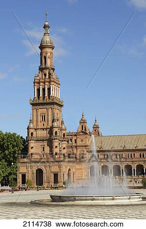 Plaza De Espana In Maria Luisa Park; Seville Andalusia Spain View Large Photo Image Stock Photo - Plaza De Espana In Maria Luisa Park; Seville Andalusia Spain. Fotosearch