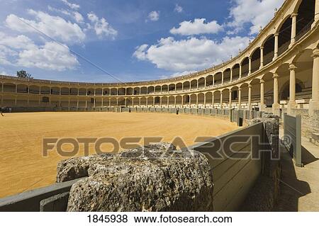 Stock Photo - Plaza De Toros Or Bullring; Ronda, Malaga Province, Spain. Fotosearch