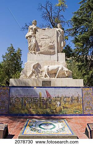 Stock Image - Plaza Espana; Mendoza Argentina. Fotosearch
