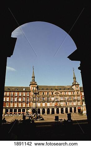 Plaza Major Viewed Through Archway View Large Photo Image Stock Image - Plaza Major Viewed Through Archway. Fotosearch