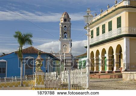 Plaza Mayor And Iglesia Y Covento De San Francisco View Large Photo Image Stock Photo - Plaza Mayor And Iglesia Y Covento De San Francisco. Fotosearch