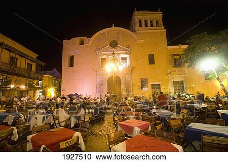 Stock Image - Plaza Santo Domingo At Night. Fotosearch