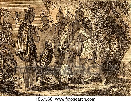 Stock Photo - Pocahontas Interceding For The Life Of Smith, 1607. Captain John Smith, 1580-1631 English Soldier And Explorer. Pocahontas (Matoaka) 1595-1617 Algonqiuan Indian Princess.. Fotosearch