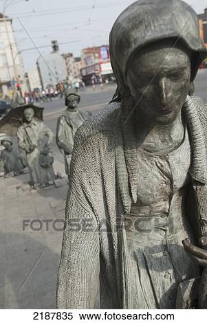 Poland, Anonymous Pedestrians Memorial By Jerzy Kalina; Wroclaw View Large Photo Image Stock Photography - Poland, Anonymous Pedestrians Memorial By Jerzy Kalina; Wroclaw. Fotosearch