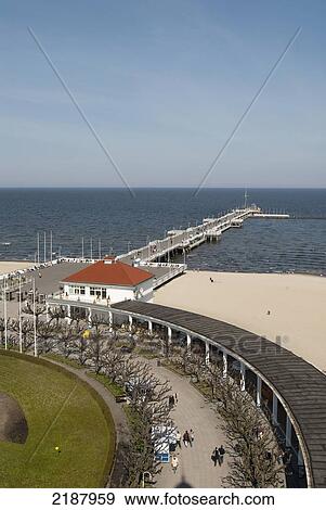 Poland, Europe's Longest Wooden Pier; Sopot View Large Photo Image Stock Photo - Poland, Europe's Longest Wooden Pier; Sopot. Fotosearch