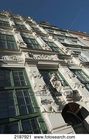 Poland, Old Town District; Gdansk, Richly-Decorated Facade Of Golden House On Dlugi Targ Street View Large Photo Image Stock Image - Poland, Old Town District; Gdansk, Richly-Decorated Facade Of Golden House On Dlugi Targ Street. Fotosearch