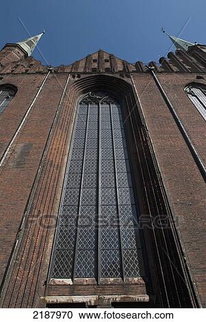 Stock Image - Poland, St Mary's Church Largest Brick Church In World; Gdansk. Fotosearch