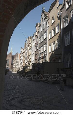 Poland, Townhouses In St Mary's Street; Gdansk View Large Photo Image Stock Image - Poland, Townhouses In St Mary's Street; Gdansk. Fotosearch