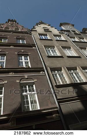 Poland, Townhouses On Main Town; Gdansk View Large Photo Image Stock Image - Poland, Townhouses On Main Town; Gdansk. Fotosearch