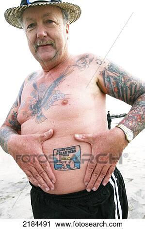 Stock Image - Polar Bear Club, Coney Island In Winter, New York. Fotosearch