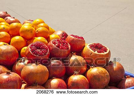 Pomegranate And Oranges For Sale; Istanbul Turkey View Large Photo Image Stock Photograph - Pomegranate And Oranges For Sale; Istanbul Turkey. Fotosearch