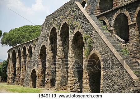 Stock Photo - Pompeii, Italy; Historic Italian Ruins, Aftermath Of Volcanic Eruption. Fotosearch