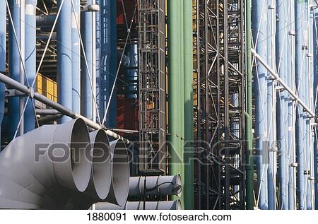 Pompidou Centre Exterior View Large Photo Image Stock Image - Pompidou Centre Exterior. Fotosearch