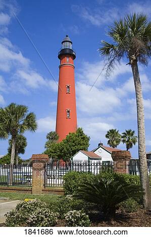 Stock Photograph - Ponce Inlet Lighthouse; Daytona Beach, Florida, Usa. Fotosearch