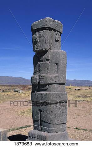 Ponce Monolith In Kalasasaya At Tiahuanaco, Close Up View Large Photo Image Stock Image - Ponce Monolith In Kalasasaya At Tiahuanaco, Close Up. Fotosearch