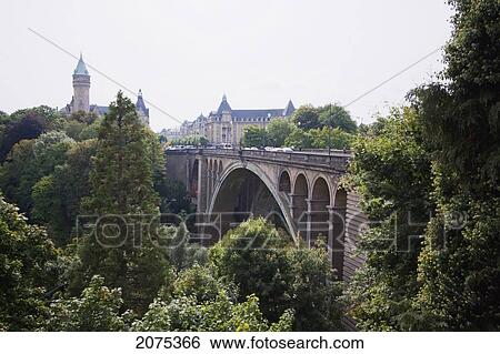 Stock Photograph - Pont Adolphe (Adolphe Bridge), Luxembourg. Fotosearch