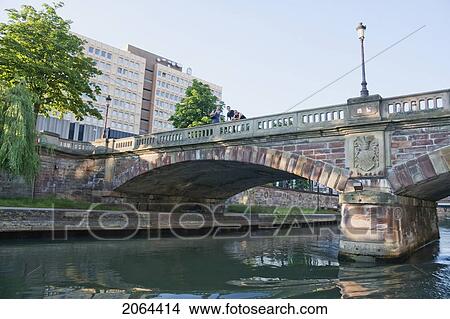 Pont Du Marche, Bridge Over The Ill River, Strasbourg, France View Large Photo Image Picture - Pont Du Marche, Bridge Over The Ill River, Strasbourg, France. Fotosearch
