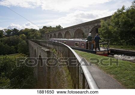 Stock Image - Pontcysyllte Aqueduct; Ellesmere, England. Fotosearch