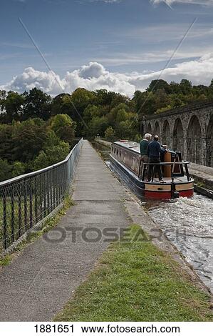 Stock Image - Pontcysyllte Aqueduct; Ellesmere, England. Fotosearch