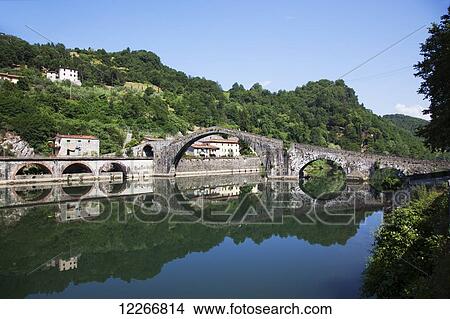 Ponte Del Diavolo; Lucca, Tuscany, Italy View Large Photo Image Picture - Ponte Del Diavolo; Lucca, Tuscany, Italy. Fotosearch