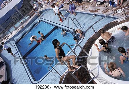 Pool Area, P&Q Cruise Ship, Oriana View Large Photo Image Stock Photo - Pool Area, P&Q Cruise Ship, Oriana. Fotosearch