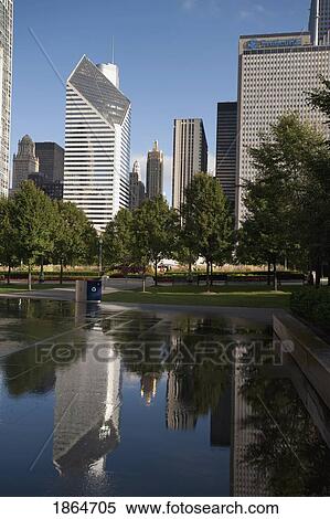 Pool Of Water, Chicago, Illinois, Usa View Large Photo Image Stock Photography - Pool Of Water, Chicago, Illinois, Usa. Fotosearch