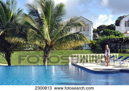 Stock Image - Pool, Royal Villas, Royal Westmoreland, Barbados.. Fotosearch