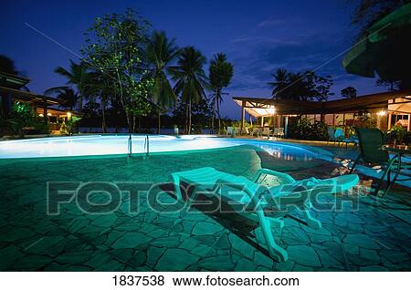 Pool-Side At A Tropical Rainforest Resort; Costa Rica View Large Photo Image Stock Photo - Pool-Side At A Tropical Rainforest Resort; Costa Rica. Fotosearch