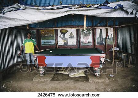 Pool table in street side shack; Ethiopia View Large Photo Image Stock Photography - Pool table in street side shack; Ethiopia. Fotosearch