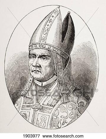 Stock Photo - Pope Sylvester I Who Ruled From 314 To 335. From Les Artes Au Moyen Age, Published Paris 1873.. Fotosearch
