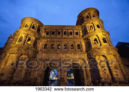 Stock Image - Porta Nigra Roman Gateway, Trier, Rhineland-Palatinate, Germany. Fotosearch