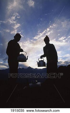 Porters Preparing Early Morning Tea View Large Photo Image Stock Photography - Porters Preparing Early Morning Tea. Fotosearch