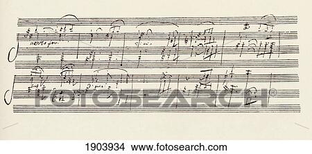 Portion Of The Ms. Of Ludwig Van Beethoven's Sonata In A, Op. 101. View Large Photo Image Picture - Portion Of The Ms. Of Ludwig Van Beethoven's Sonata In A, Op. 101.. Fotosearch