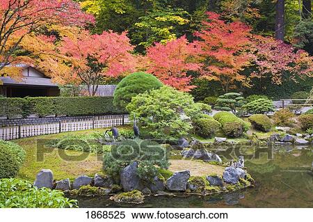 Stock Photography - Portland, Oregon, United States Of America; Portland Japanese Garden In Autumn. Fotosearch
