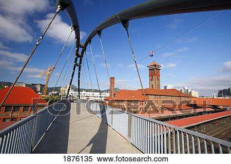 Stock Photography - Portland, Oregon, United States Of America; A Pedway Leading To Union Station. Fotosearch