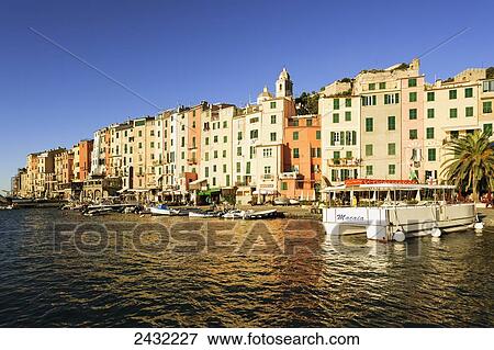 Stock Photo - Porto Venere at dawn; Porto Venere, Liguria, Italy. Fotosearch