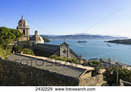 Porto Venere at sunrise; Porto Venere, Liguria, Italy View Large Photo Image Stock Photo - Porto Venere at sunrise; Porto Venere, Liguria, Italy. Fotosearch