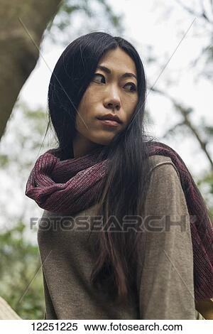 Stock Photography - Portrait of a chinese young woman; Xiamen, China. Fotosearch