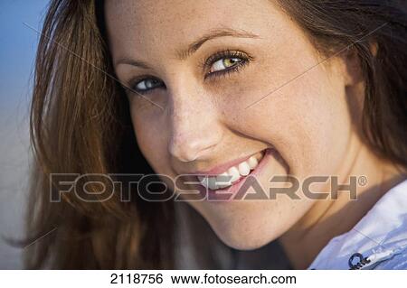 Portrait Of A Fresh-Faced Young Girl; Newport Beach California Usa View Large Photo Image Stock Photograph - Portrait Of A Fresh-Faced Young Girl; Newport Beach California Usa. Fotosearch